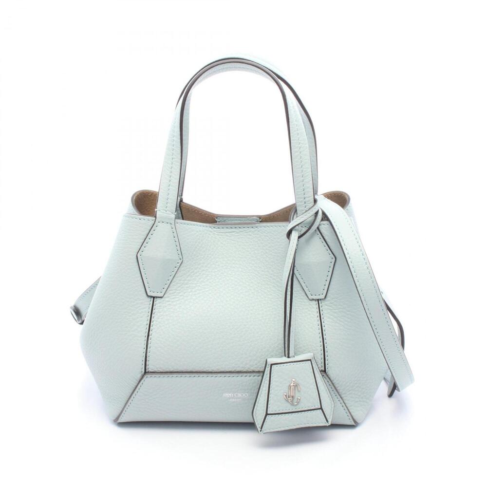Jimmy Choo Diamond Small Tote Bag Handbag, Calf Leather, Women's, Blue